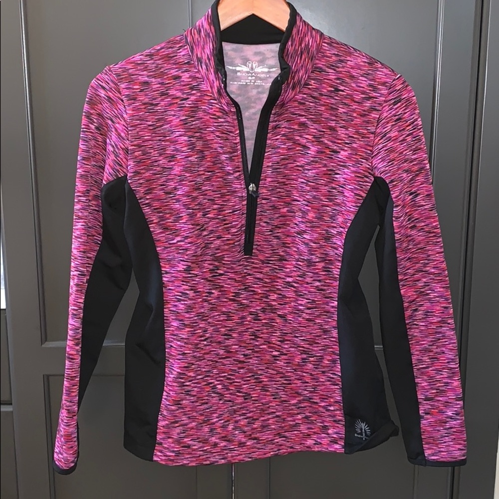 Snow Angel ½ zip Ultima fleece in pink marl